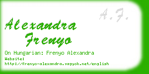 alexandra frenyo business card